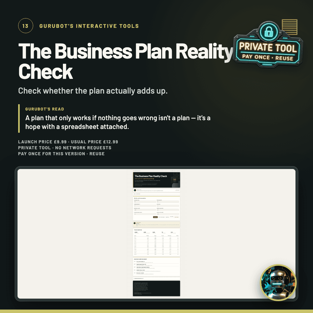 Inside preview of The Business Plan Reality Check