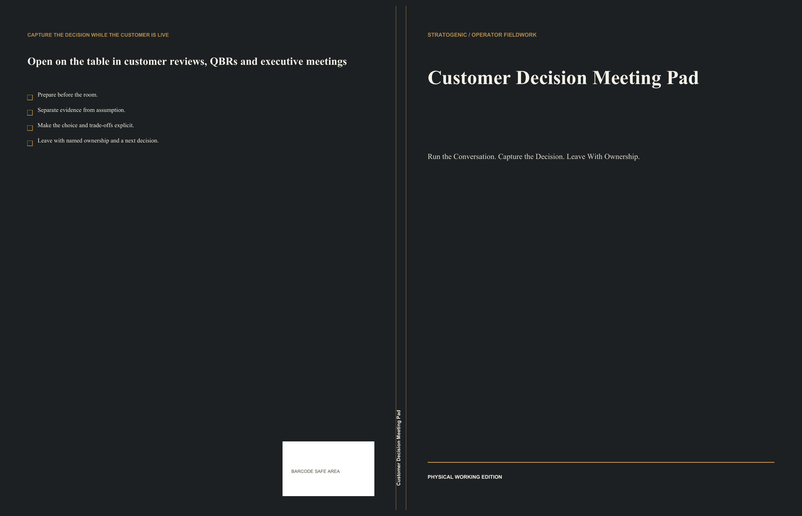 Cover of Customer Decision Meeting Pad
