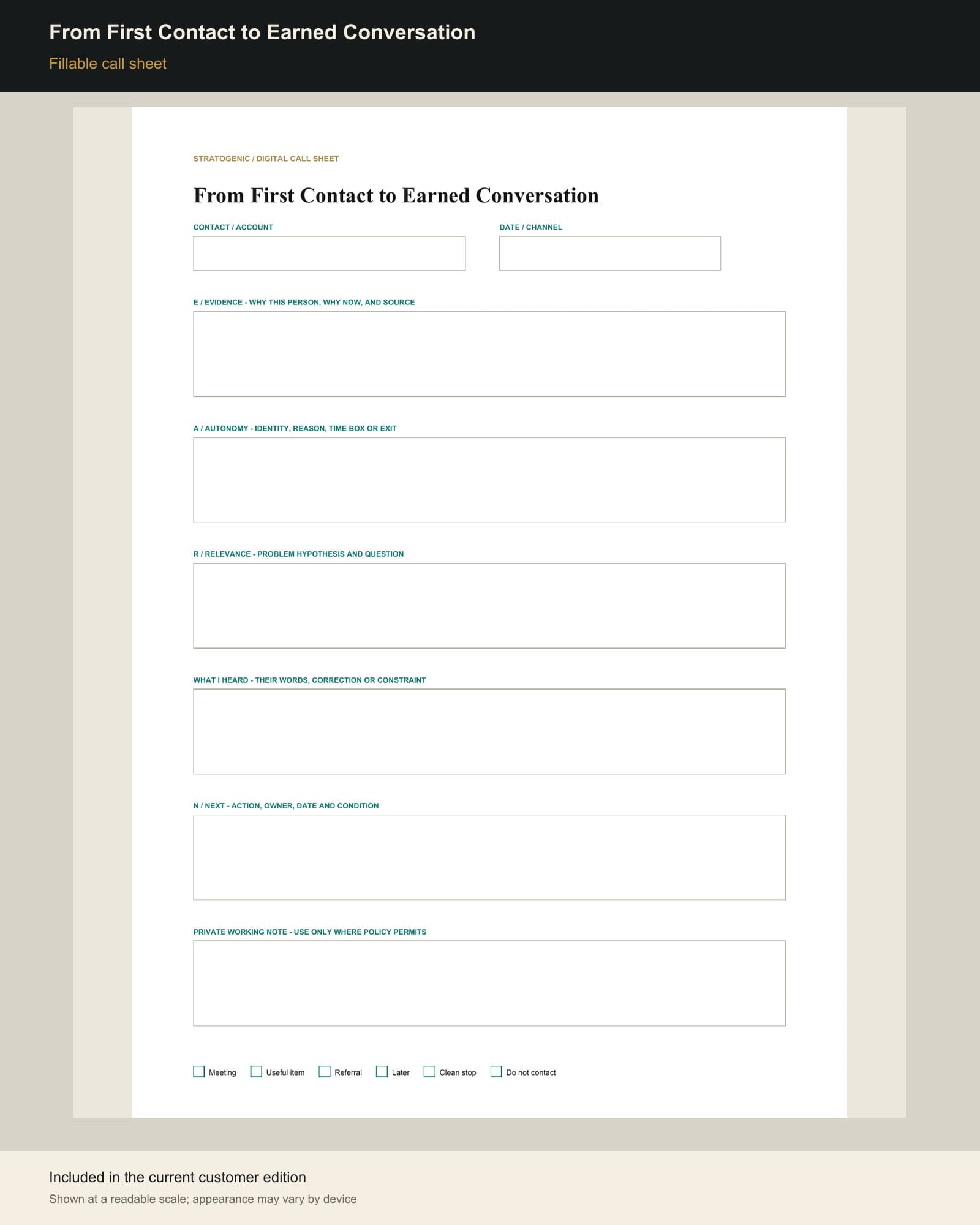 Inside preview of From First Contact to Earned Conversation