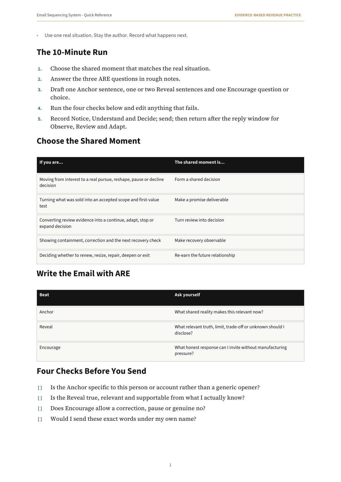 Inside preview of The Email Sequencing System