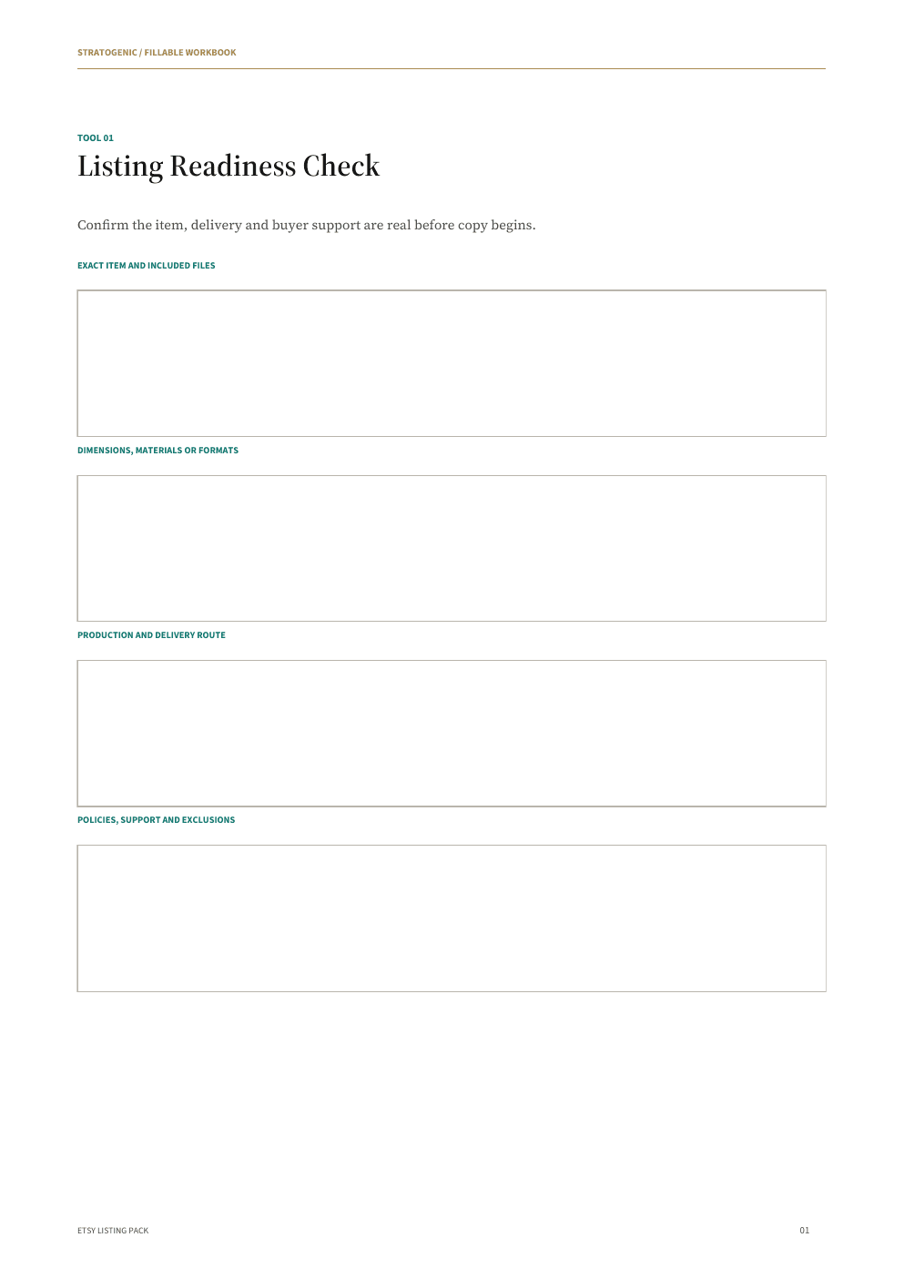 Inside preview of Etsy Listing Pack