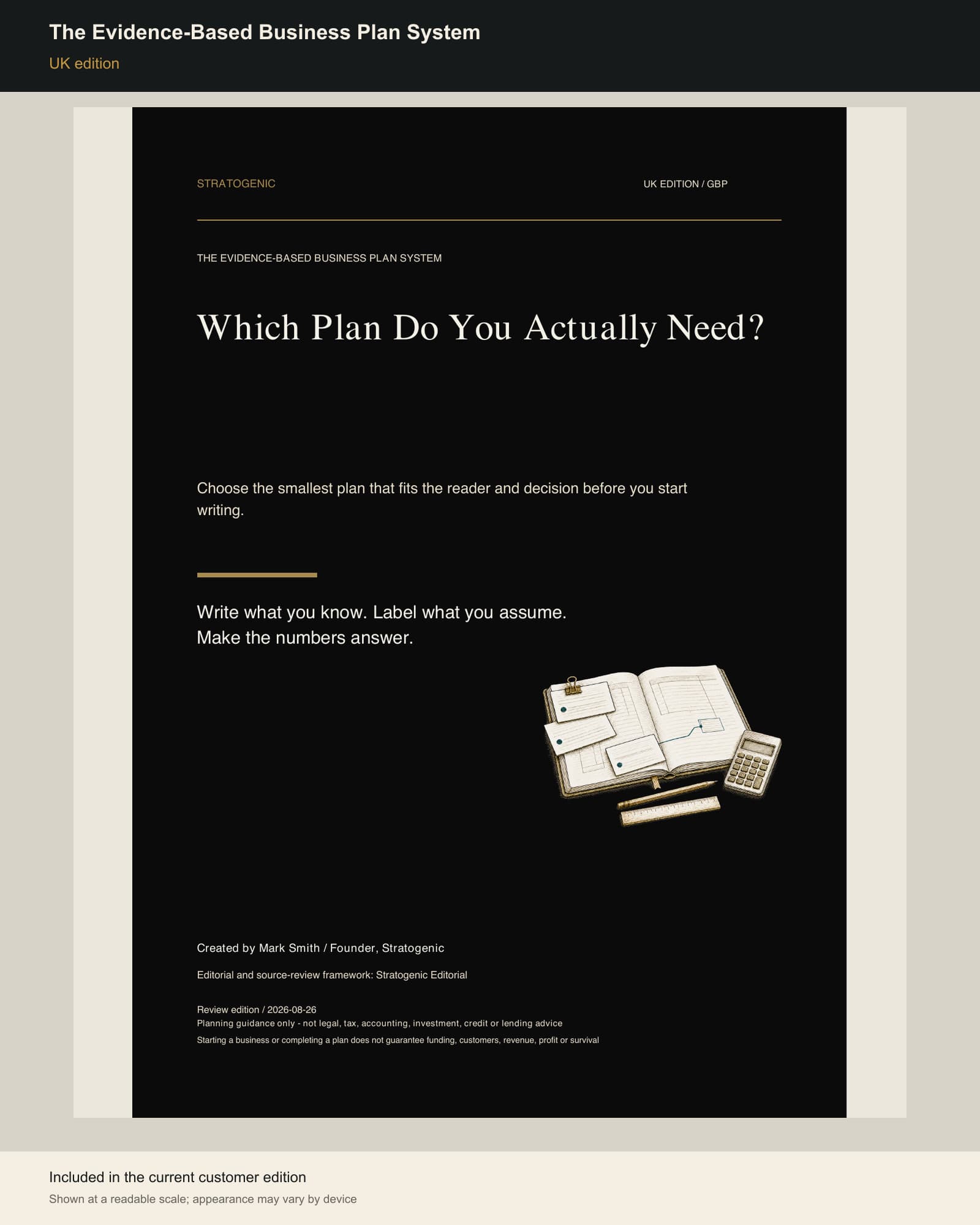 Cover of The Evidence-Based Business Plan System