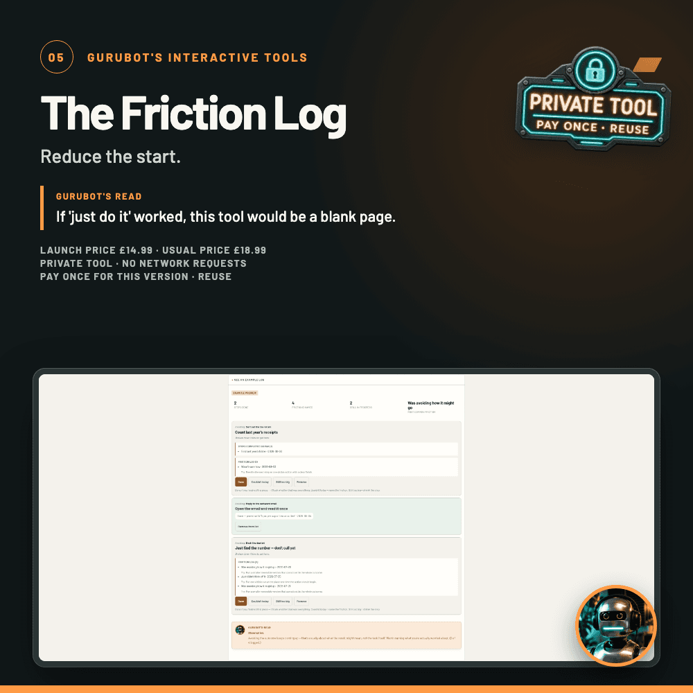 Inside preview of The Friction Log