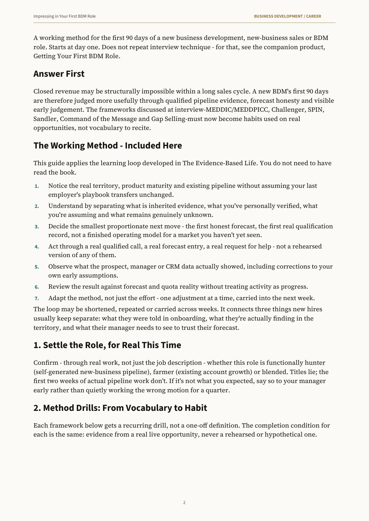 Inside preview of Impressing in Your First BDM Role