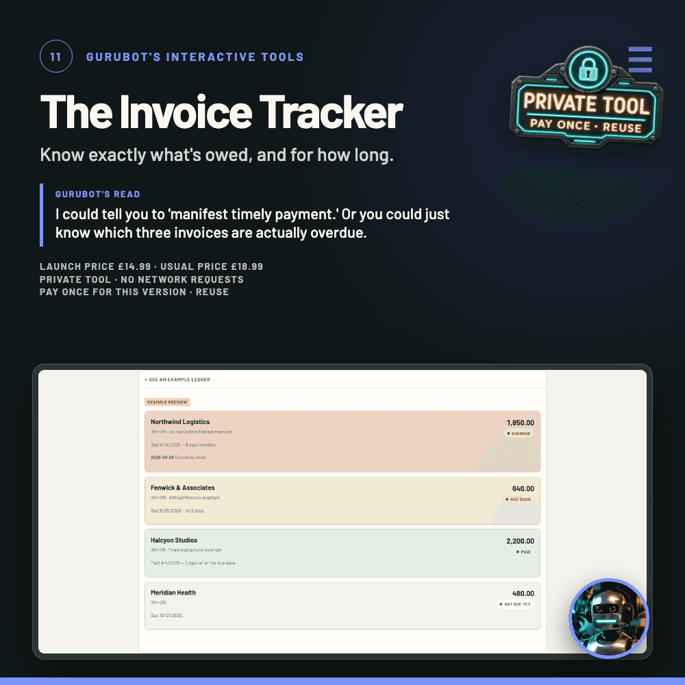 Inside preview of The Invoice Tracker