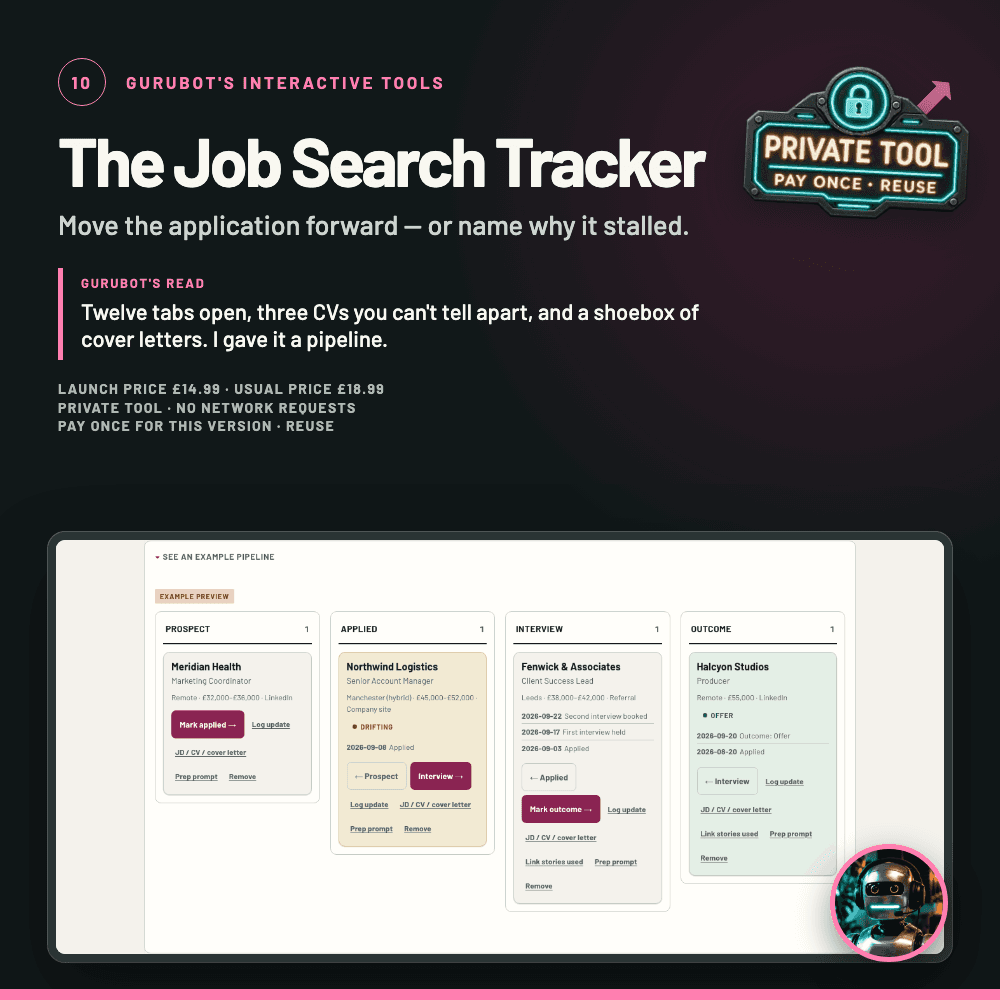 Inside preview of The Job Search Tracker