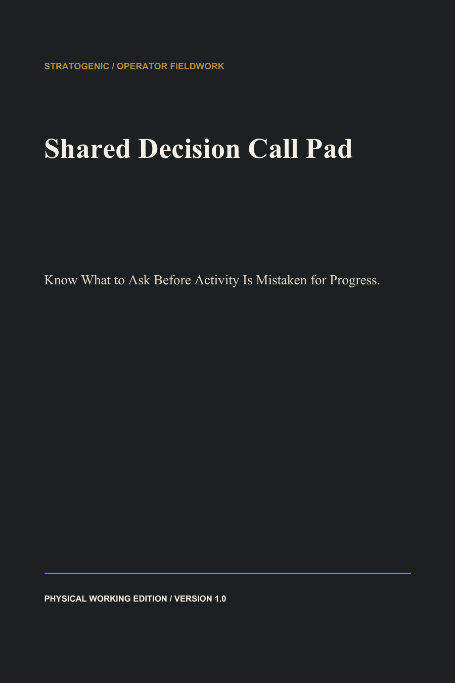 Inside preview of Shared Decision Call Pad