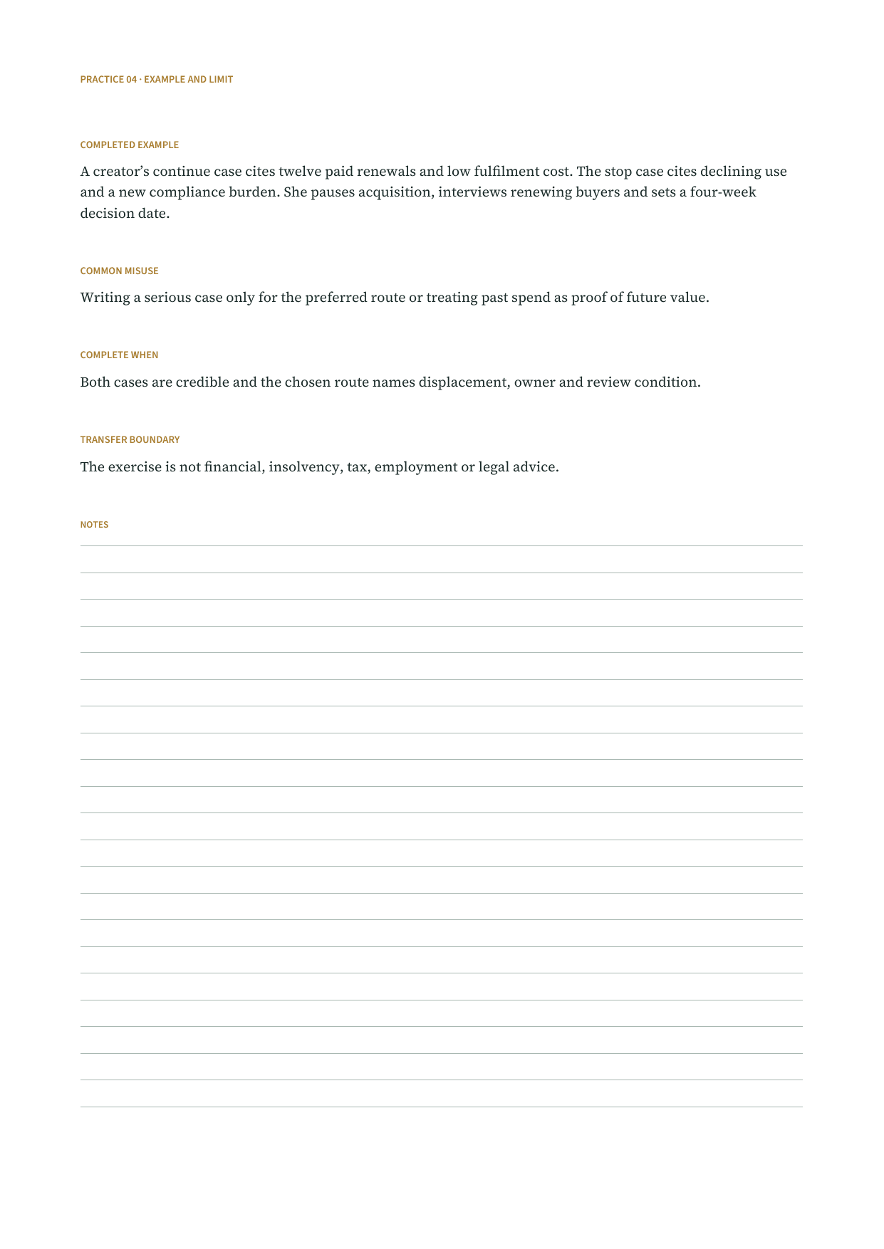 Inside preview of The Small Business Experiment Logbook