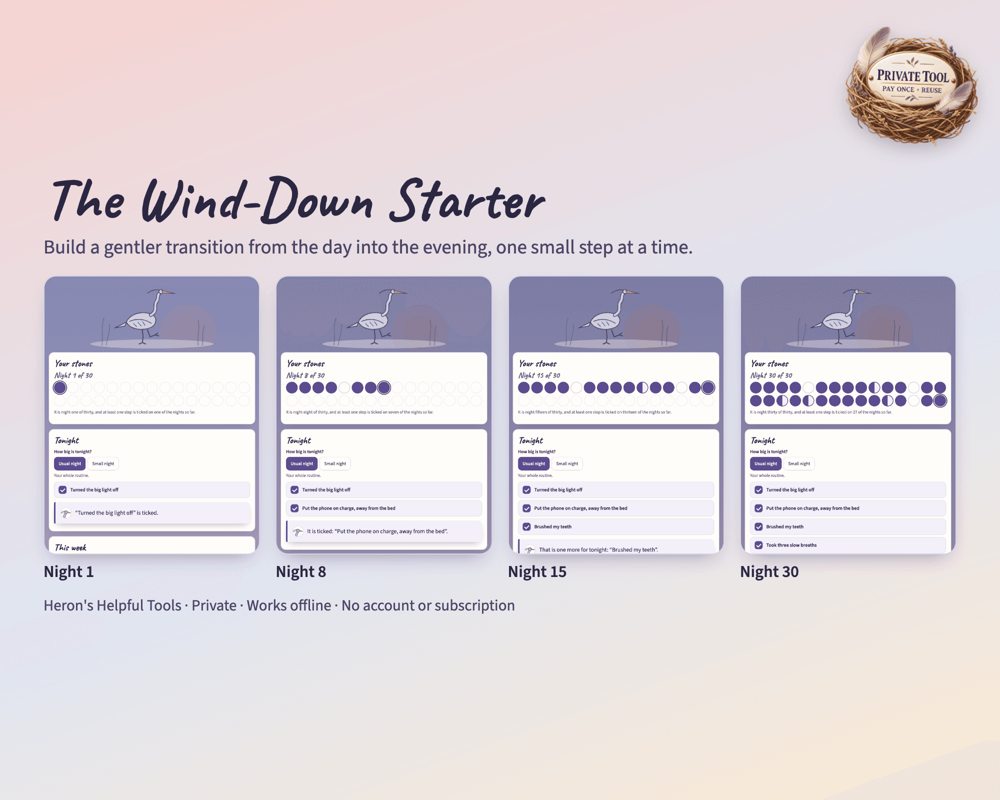 Inside preview of The Wind-Down Starter