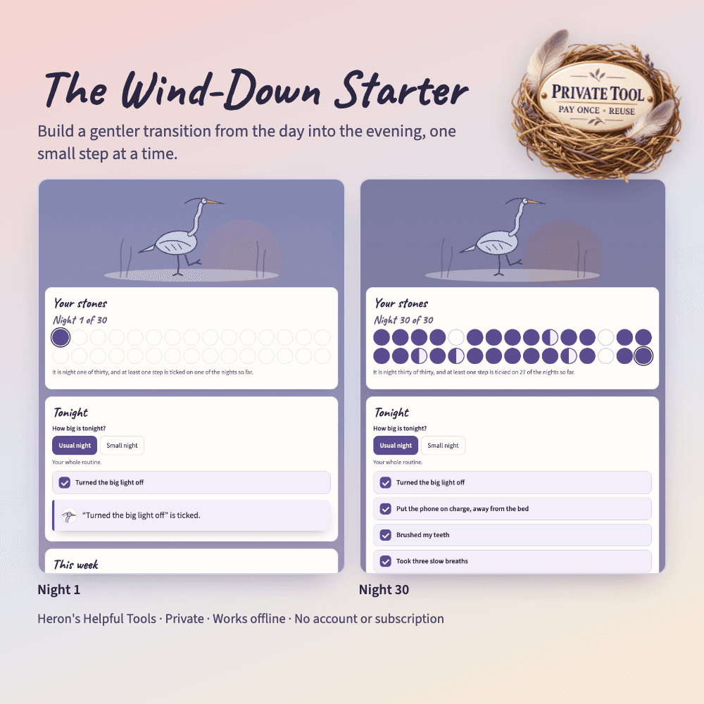 Inside preview of The Wind-Down Starter